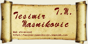 Tešimir Masniković vizit kartica